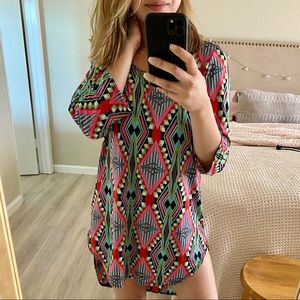 Multicolor Printed Dress